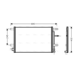 AC Condenser AVA QUALITY COOLING AI5238 OE Ref 8E0260403E