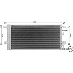 AC Condenser AVA QUALITY COOLING AI5439D OE Ref 8W0816421J
