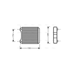 AVA Heater Matrix AVA QUALITY COOLING AI6183 OE Ref 4D0.819.031