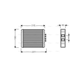AVA Heater Matrix AVA QUALITY COOLING AI6198 OE Ref 8Z0819030
