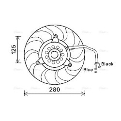 Radiator Fan AVA QUALITY COOLING AI7503 OE Ref 4A0959455B