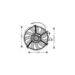 AVA Radiator Fan AVA QUALITY COOLING AI7507 OE Ref 8Z0959455C