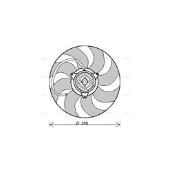 AVA Radiator Fan AVA QUALITY COOLING AI7512 OE Ref 8E0121205A
