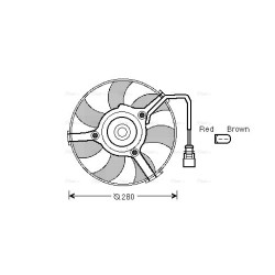 AVA Radiator Fan AVA QUALITY COOLING AI7516 OE Ref 8D0959455D