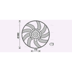 AVA Radiator Fan AVA QUALITY COOLING AI7519 OE Ref 8K0959455K