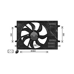 AVA Radiator Fan AVA QUALITY COOLING AI7525 OE Ref 5Q0121203CS