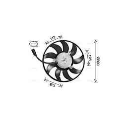 AVA Radiator Fan AVA QUALITY COOLING AI7528 OE Ref 5Q0959455L