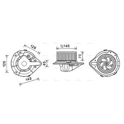AVA Heater Blower Motor AVA QUALITY COOLING AI8370 OE Ref 8D2820021