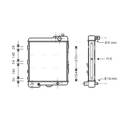 AVA Radiator AVA QUALITY COOLING AIA2038 OE Ref 855121251E