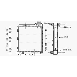 Radiator AVA QUALITY COOLING AIA2040 OE Ref 893121251G