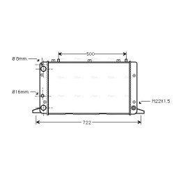 Radiator AVA QUALITY COOLING AIA2047 OE Ref 893121253A