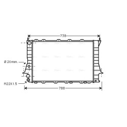 AVA Radiator AVA QUALITY COOLING AIA2077 OE Ref 4A0121251A