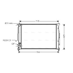 AVA Radiator AVA QUALITY COOLING AIA2105 OE Ref 8D0121251K