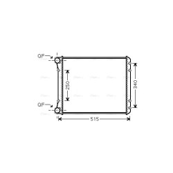 AVA Radiator AVA QUALITY COOLING AIA2220 OE Ref 8Z0121251D