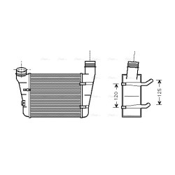 AVA Intercooler AVA QUALITY COOLING AIA4221 OE Ref 8E0.145.805S