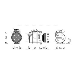 AVA AC Compressor AVA QUALITY COOLING AIAK275 OE Ref 8E0260805