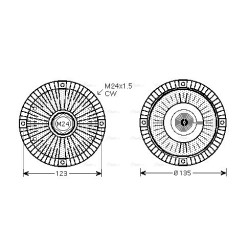 Fan Clutch AVA QUALITY COOLING AIC285 OE Ref 4A0121350B