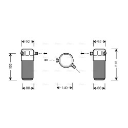 AC Dryer AVA QUALITY COOLING AID152 OE Ref 4A0.820.191 AC