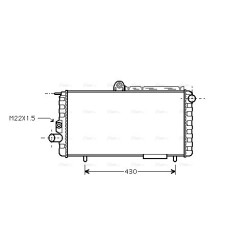 Radiator AVA QUALITY COOLING AL2007 OE Ref 60504386