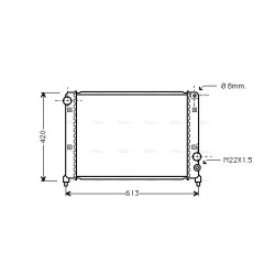AVA Radiator AVA QUALITY COOLING AL2031 OE Ref 60545709