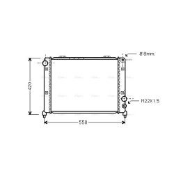 Radiator AVA QUALITY COOLING AL2035 OE Ref 60507820
