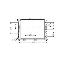 AVA Radiator AVA QUALITY COOLING AL2069 OE Ref 60651919