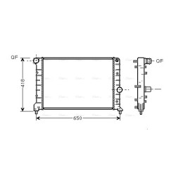 AVA Radiator AVA QUALITY COOLING AL2083 OE Ref 50518254