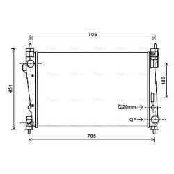 AVA Radiator AVA QUALITY COOLING AL2123 OE Ref 50526637