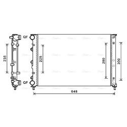 AVA Radiator AVA QUALITY COOLING AL2144 OE Ref 50502127