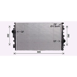 AVA Radiator AVA QUALITY COOLING AL2147 OE Ref 50540143