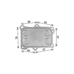 AVA Engine Oil Cooler AVA QUALITY COOLING AL3153 OE Ref 55219087