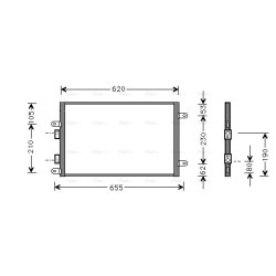 AVA AC Condenser AVA QUALITY COOLING AL5077 OE Ref 46768973
