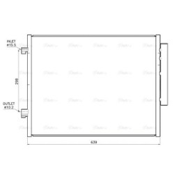 AVA AC Condenser AVA QUALITY COOLING AL5159D OE Ref 50534298