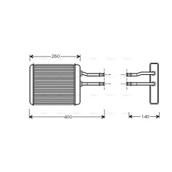 Heater Matrix AVA QUALITY COOLING AL6072 OE Ref 46799655