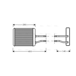 Heater Matrix AVA QUALITY COOLING AL6073 OE Ref 60779451