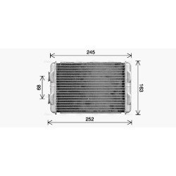 Heater Matrix AVA QUALITY COOLING AL6158 OE Ref 77363485