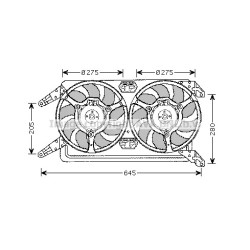 AVA Radiator Fan AVA QUALITY COOLING AL7513 OE Ref 60693178
