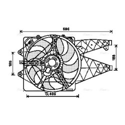 AVA Radiator Fan AVA QUALITY COOLING AL7514 OE Ref 50548819
