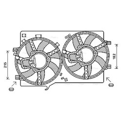 AVA Radiator Fan AVA QUALITY COOLING AL7521 OE Ref 50514477