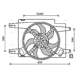 AVA Radiator Fan AVA QUALITY COOLING AL7522 OE Ref 46781824