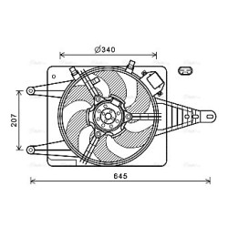 AVA Radiator Fan AVA QUALITY COOLING AL7524 OE Ref 46547641