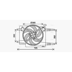 Radiator Fan AVA QUALITY COOLING AL7525 OE Ref 60661471