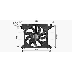 AVA Radiator Fan AVA QUALITY COOLING AL7528 OE Ref 50534302