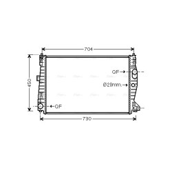 Radiator AVA QUALITY COOLING ALA2132 OE Ref 50516225