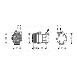 AVA AC Compressor AVA QUALITY COOLING ALAK009 OE Ref 60629417
