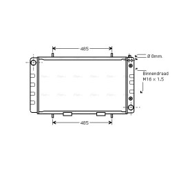 Radiator - Engine Cooling AVA QUALITY COOLING AU2064 OE Ref ESR0204