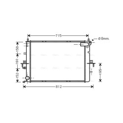 Radiator AVA QUALITY COOLING AU2152 OE Ref GRD1080