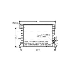 AVA Radiator AVA QUALITY COOLING AU2184 OE Ref PCC001020