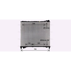 Radiator AVA QUALITY COOLING AU2337 OE Ref CPLA8005AC