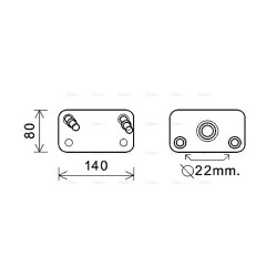 AVA Engine Oil Cooler AVA QUALITY COOLING AU3205 OE Ref PFD000020